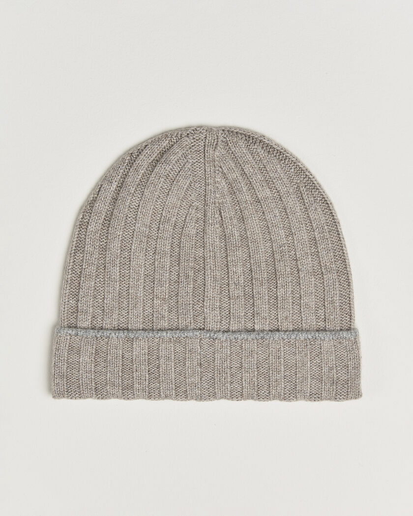 Brunello Cucinelli Cashmere Beanie Rock – Grau