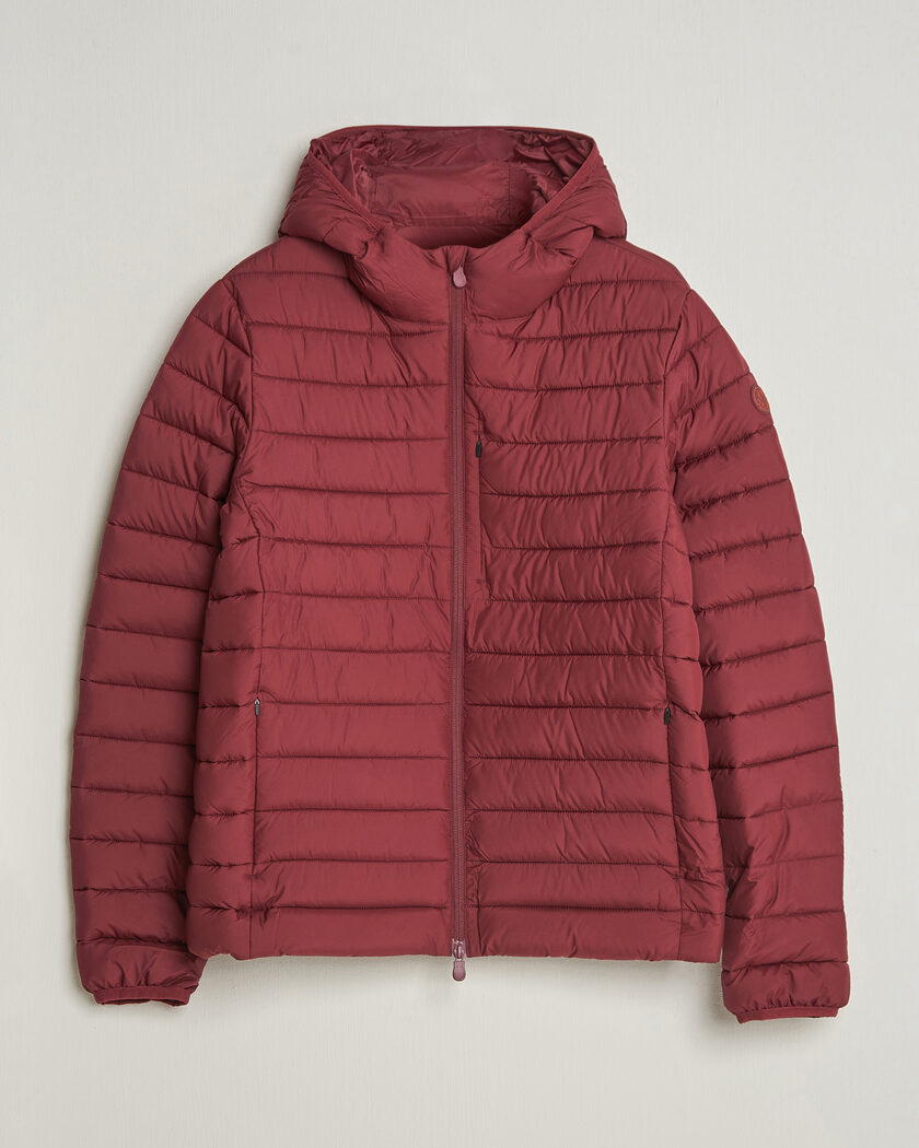 Save The Duck Juncus Matt Lightweight Hood Jacket Wine Red – Rot