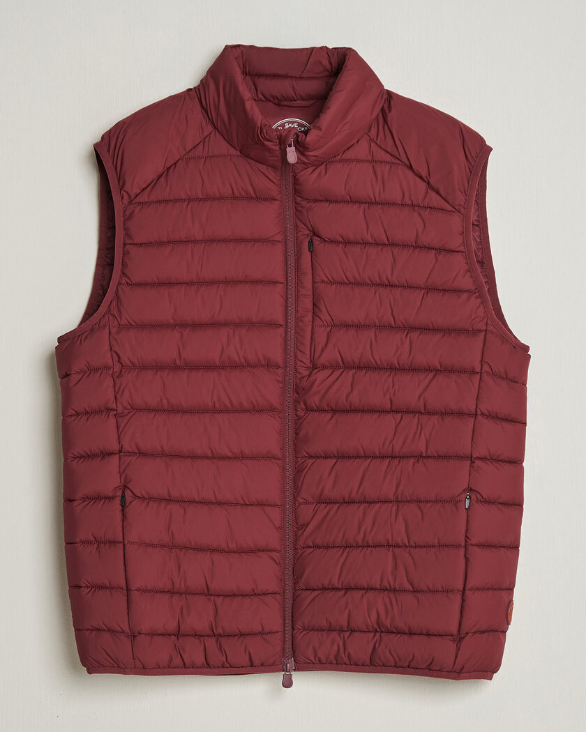 Save The Duck Rhus Matt Lightweight Vest Wine Red – Rot