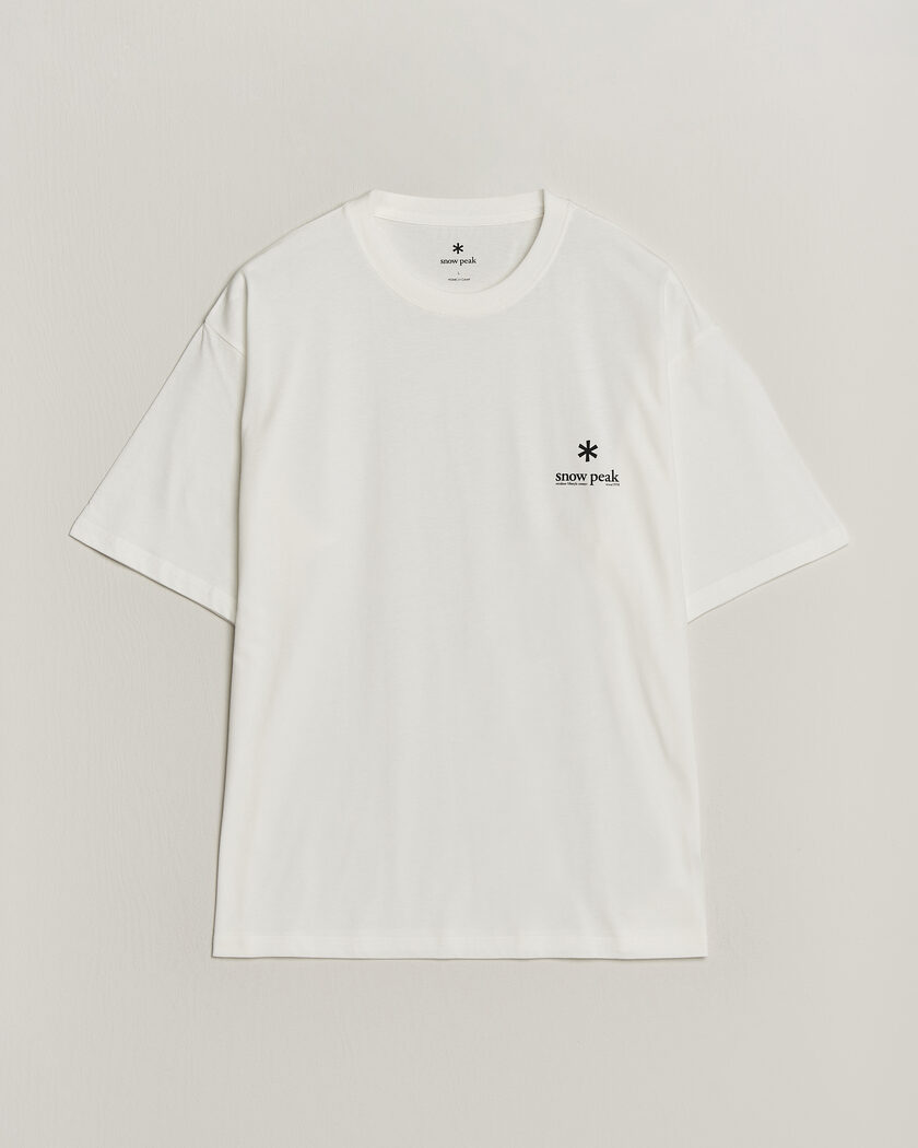 Snow Peak Soft Cotton Relaxed Logo T-Shirt Off White – Weiß