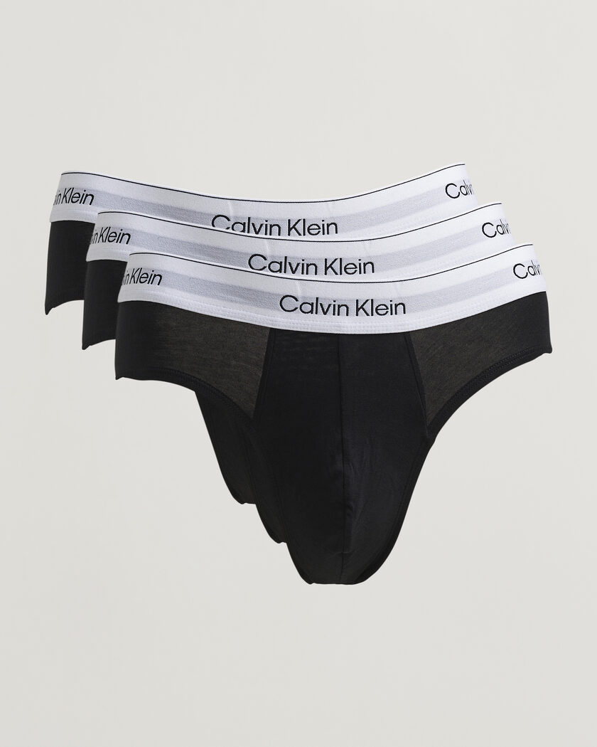 Calvin Klein 3-Pack Icon Cotton Stretch Hip Brief Black – Schwarz