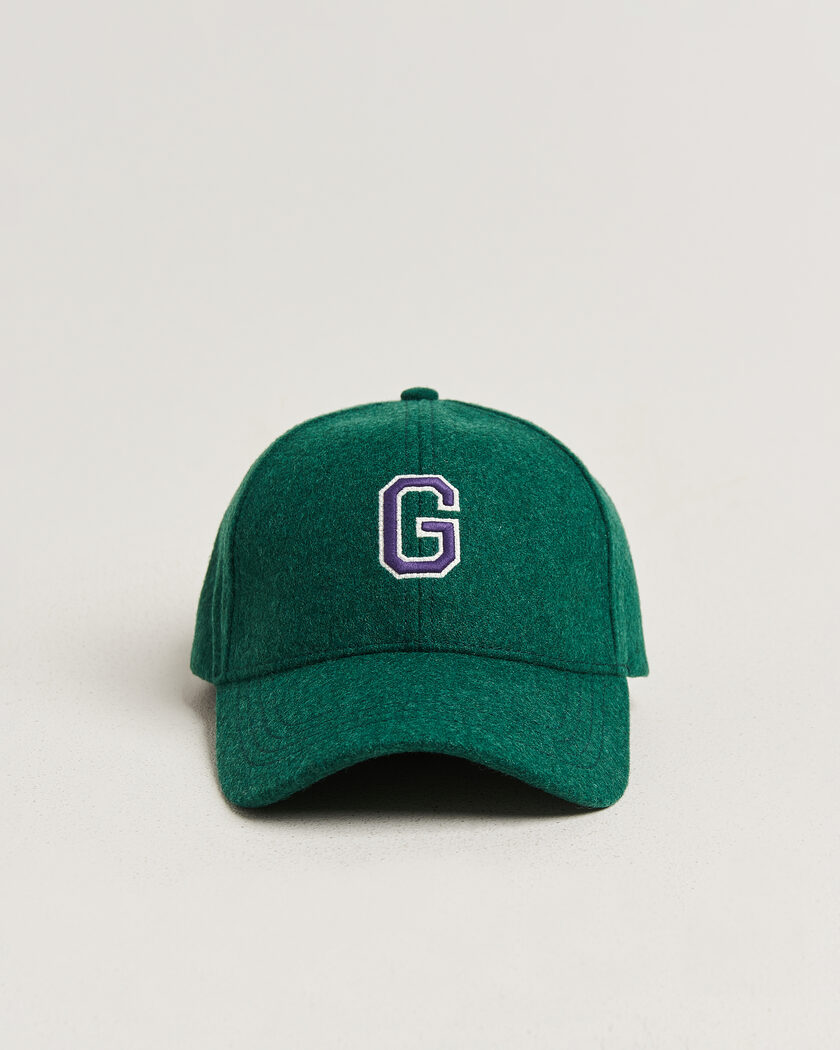 Gant G Badge Wool Melton Cap Dark Emerald – Grün