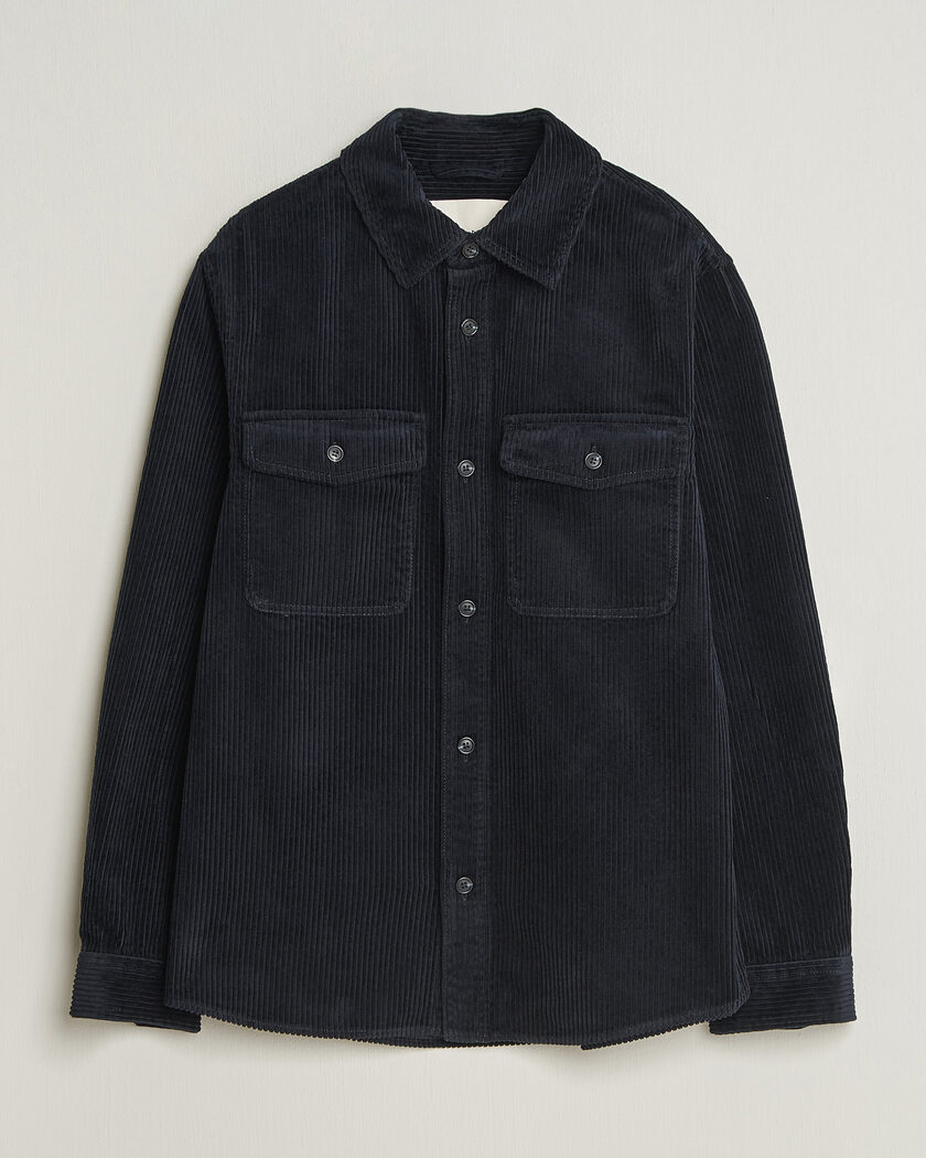  Gant Regular Fit Corduroy Overshirt Evening Blue – Blau