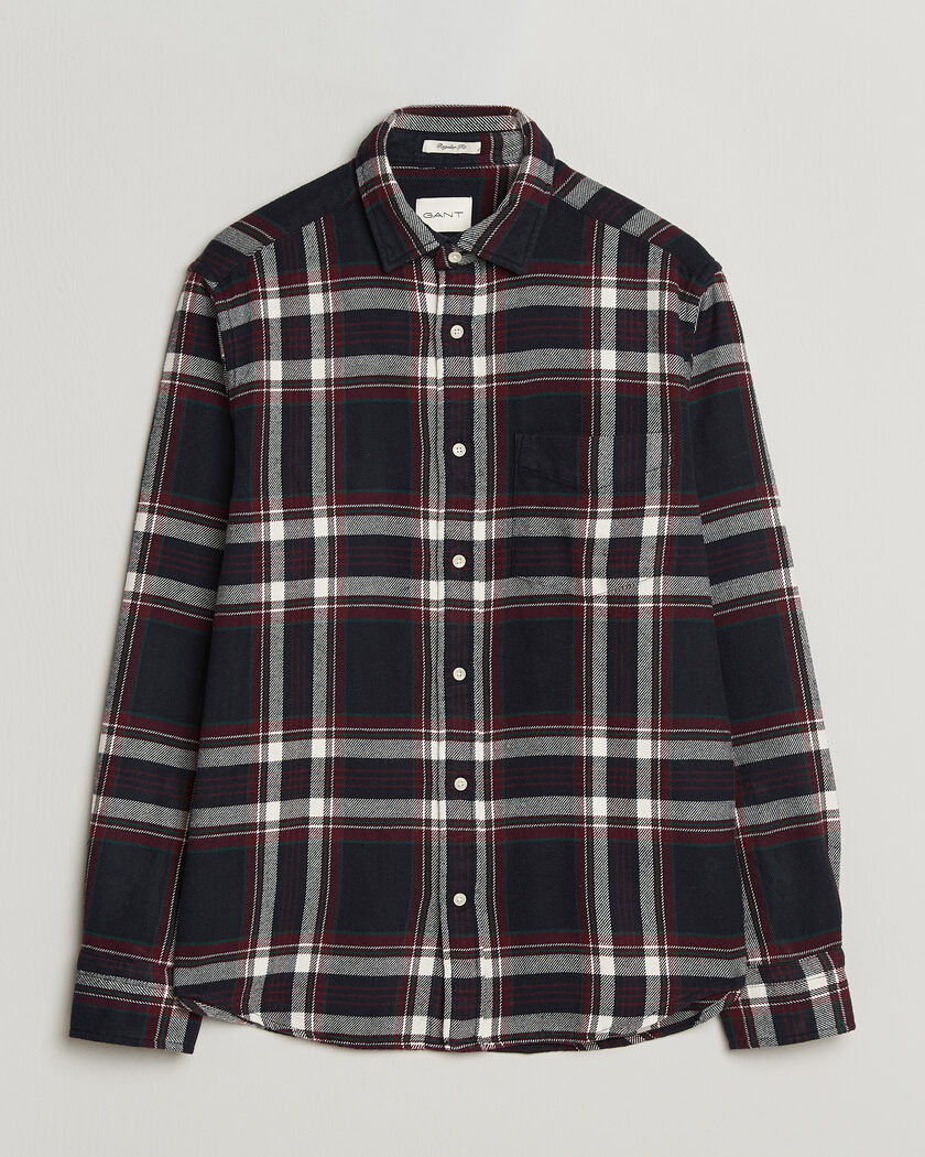 Gant Regular Fit Flannel Checked Overshirt Evening Blue – Blau