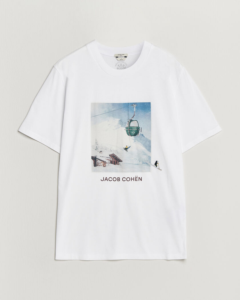 Jacob Cohën Apres Ski Printed T-Shirt White – Weiß