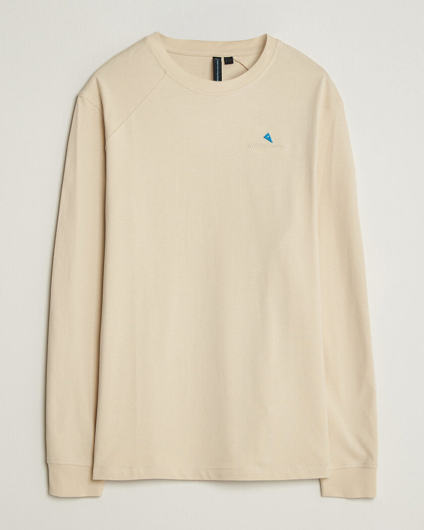 Klättermusen Root Long Sleeve Logo T-Shirt Clay – Weiß