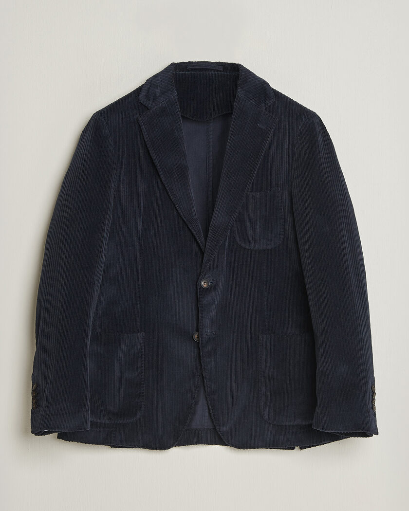 Morris Washed Cord Blazer Navy – Blau