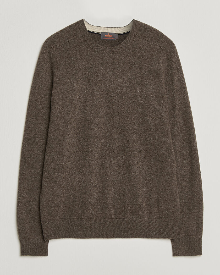 Morris Wilfred Cashmere O-Neck Brown – Braun