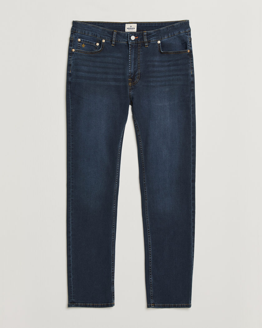 Morris Steve Satin Jeans One Year Wash – Blau