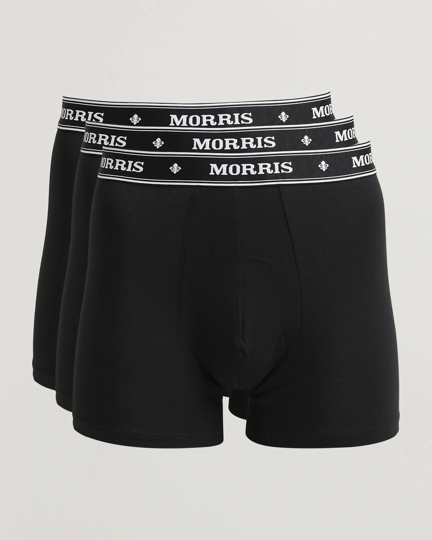 Morris Boxer Brief 3-Pack Black – Schwarz