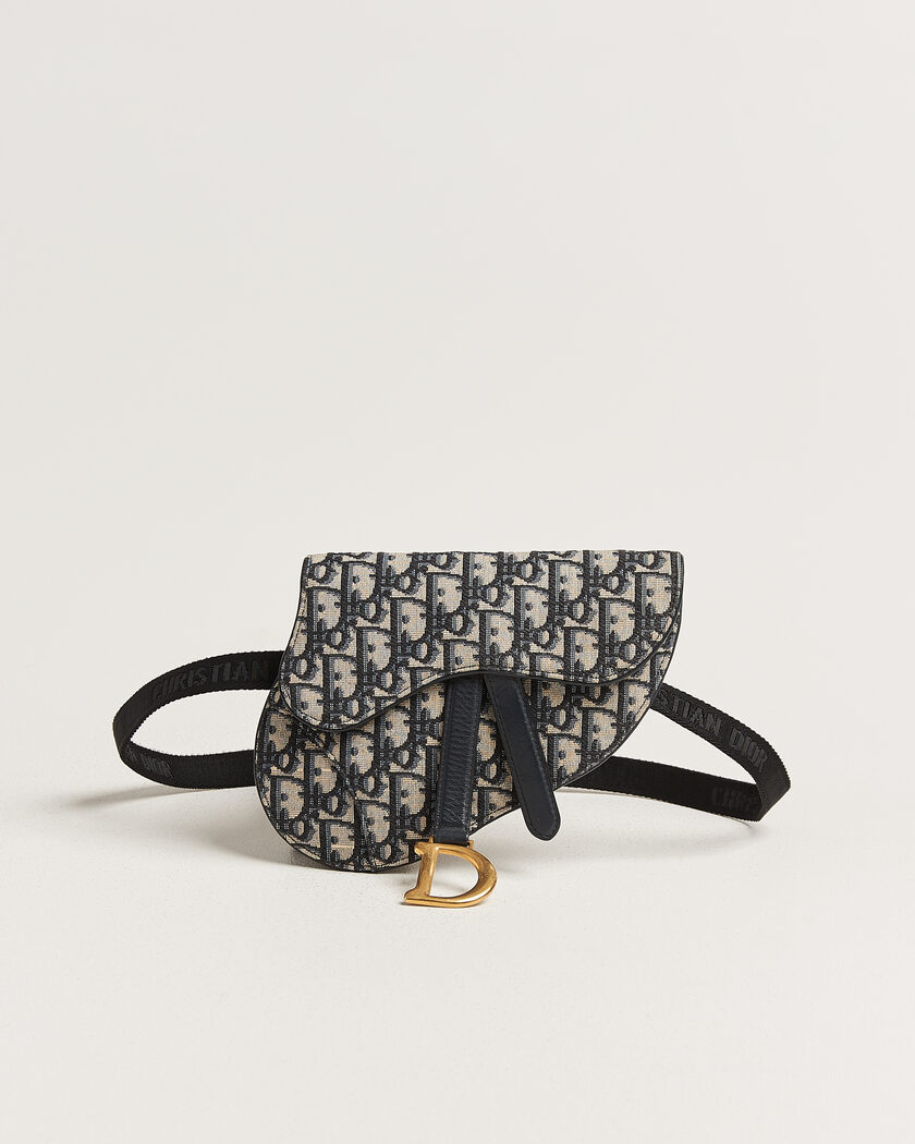 Dior Pre-Owned Saddle Belt Pouch Bag Oblique Jacquard Blue – Blau