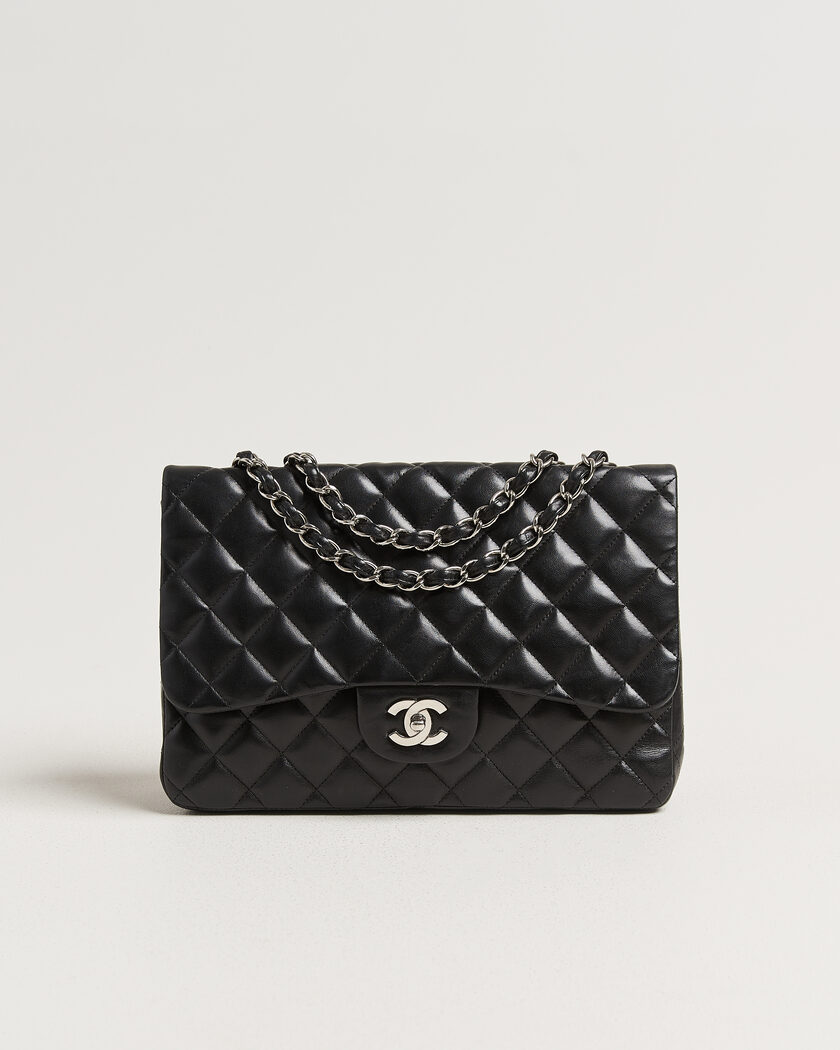 Chanel Pre-Owned Classic Jumbo Single Flap Bag Lambskin Black – Schwarz