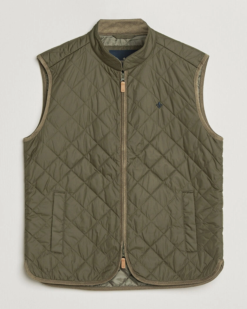 Morris Teddy Quilted Vest Olive – Grün