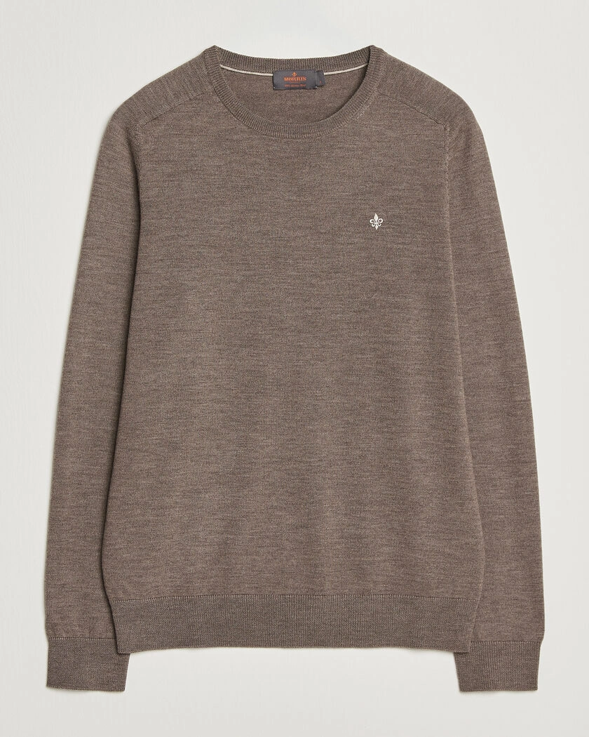 Morris Merino O-Neck Brown – Braun
