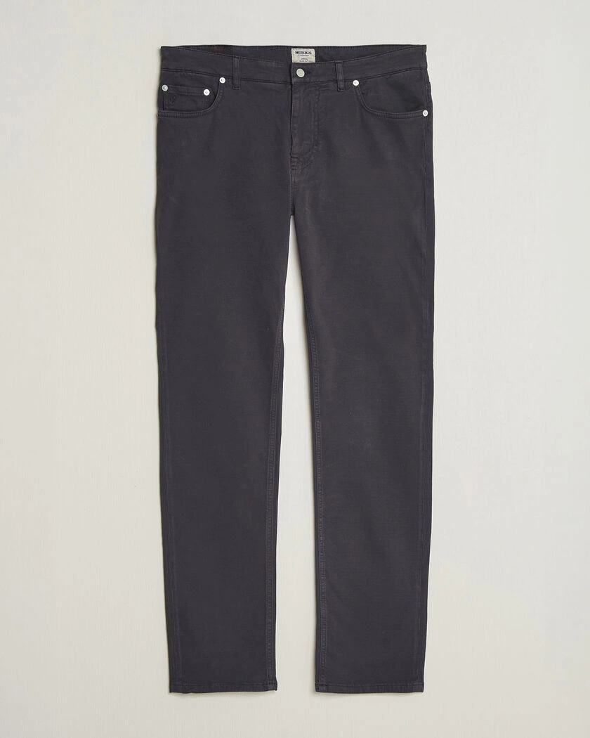 Morris James Brushed 5-Pocket Pant Blue – Blau