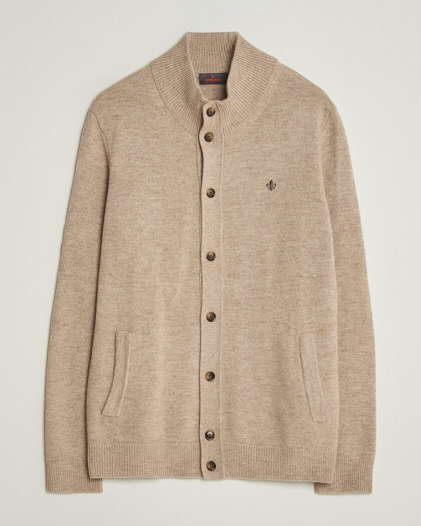 Morris Hertford Button Cardigan Khaki – Beige