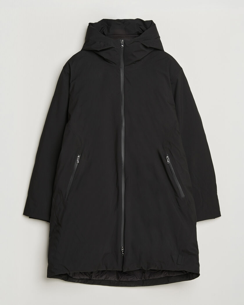 RAINS Sarna Long Puffer Jacket Black – Schwarz