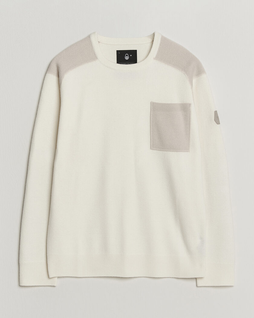  Sail Racing Spine Wool Knitted Sweater Off White – Weiß