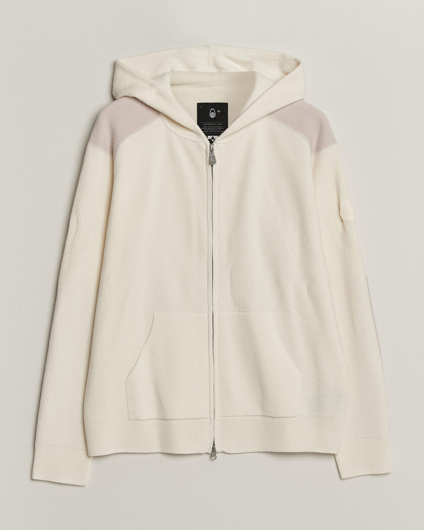 Sail Racing Spine Wool Knitted Full Zip Hoodie Off White – Weiß