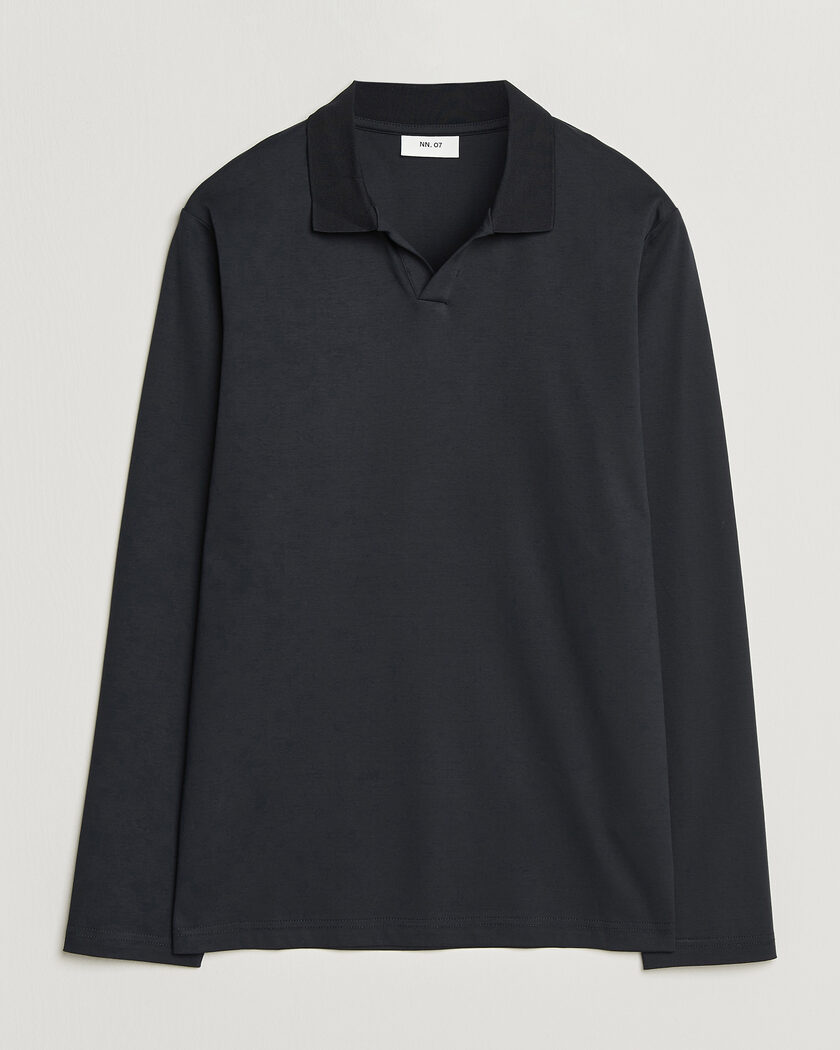 NN07 Paul Long Sleeve Polo Deep Navy – Blau