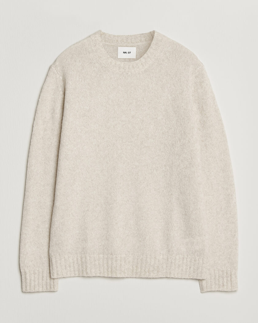 NN07 Lee Wool Knitted Sweater Ivory – Weiß