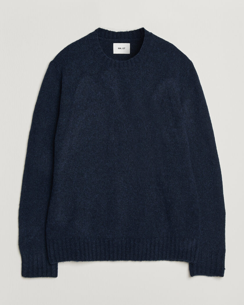 NN07 Lee Wool Knitted Sweater Navy Blue – Blau