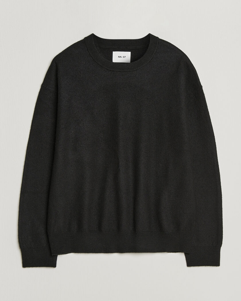 NN07 Jasper Soft Boiled Wool Sweater Black – Schwarz