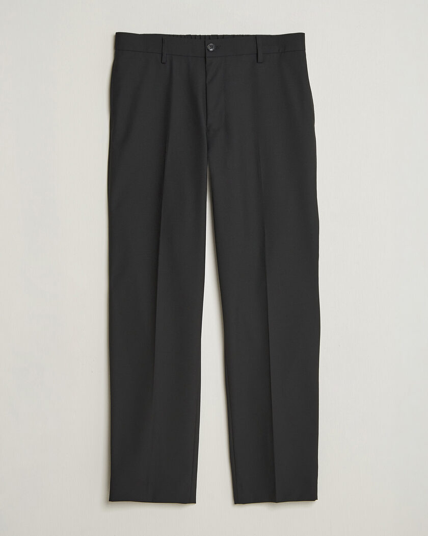 NN07 Brendan Wool Drawstring Trousers Black – Schwarz
