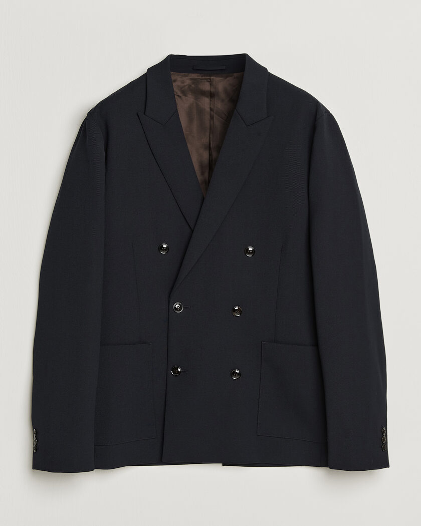 NN07 Jordin Wool Double Breasted Blazer Deep Navy – Blau