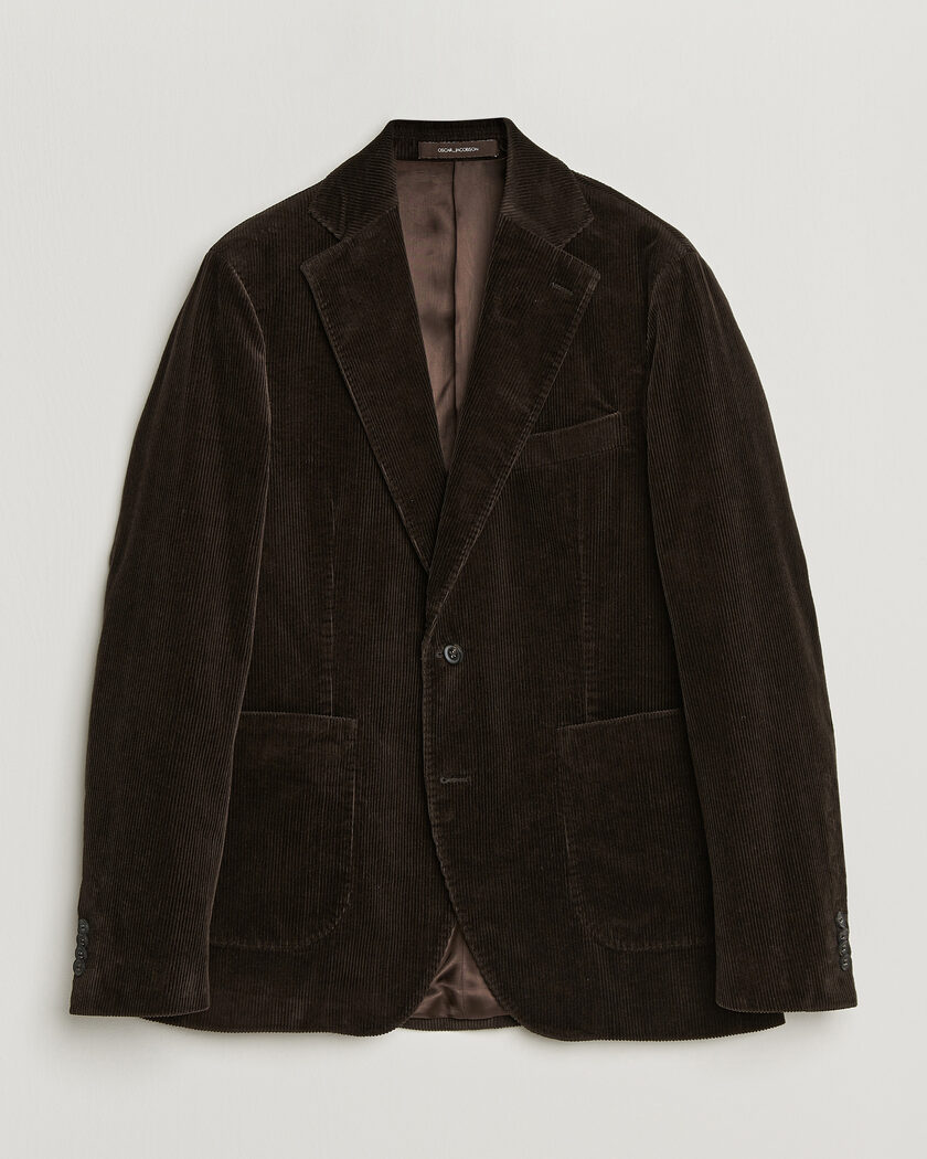 Oscar Jacobson Fogerty Patch Pocket Cord Blazer Dark Brown – Braun