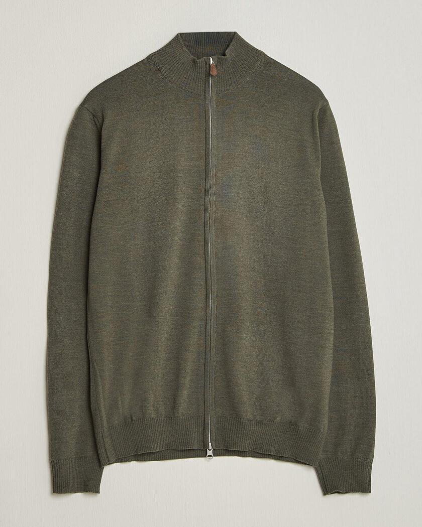 Stenströms Merino Full Zip Green – Grün