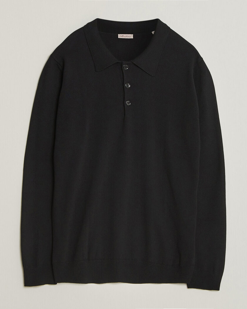 Stenströms Merino Polo Black – Schwarz