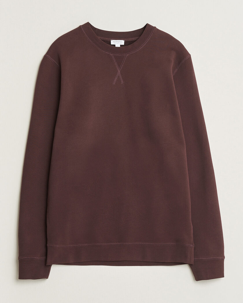 Sunspel Loopback Sweatshirt Dark Brown – Braun