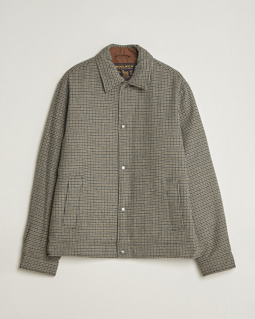 Woolrich Wool Check Light Padded Keating Shirt Jacket Brown – Braun