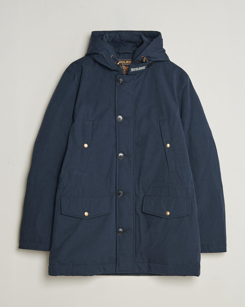 Woolrich Mountain Cloth Parka Melton Blue – Blau