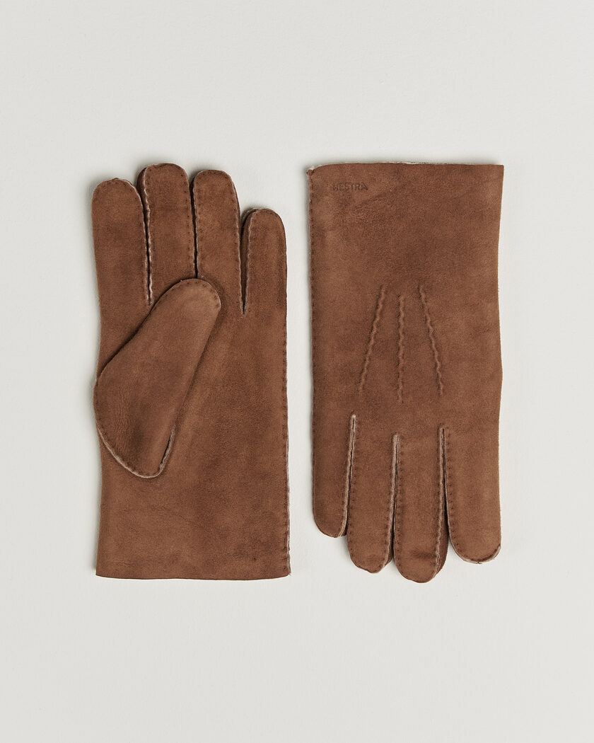 Hestra Bernard Lambskin Suede Glove Brown – Braun