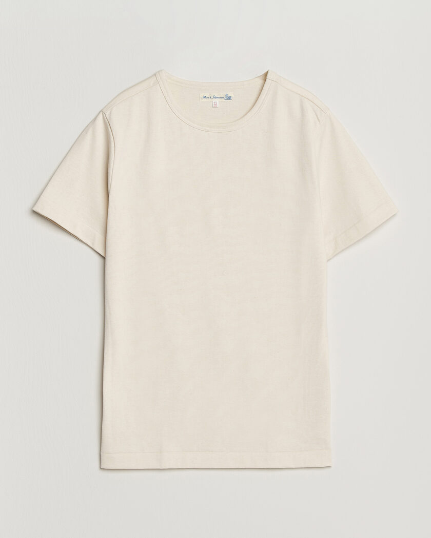 Merz b. Schwanen Classic Fit Loopwheeled T-Shirt Nature – Beige