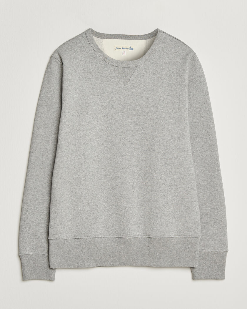 Merz b. Schwanen Classic Fit Loopwheeled Heavyweight Sweatshirt Grey Melange – Grau