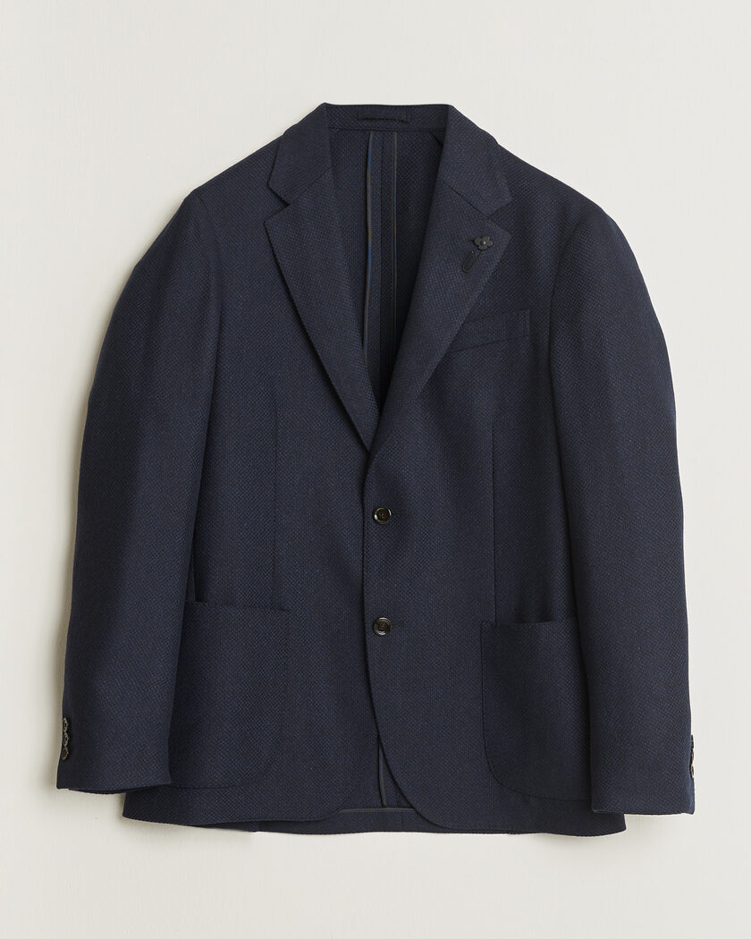 Lardini Wool/Cashmere Blazer Navy – Blau