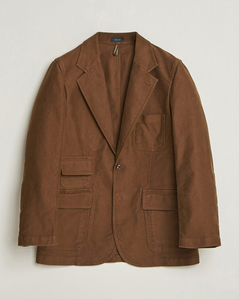 Drake's MKIV Japanese Moleskin Games Blazer Brown – Braun