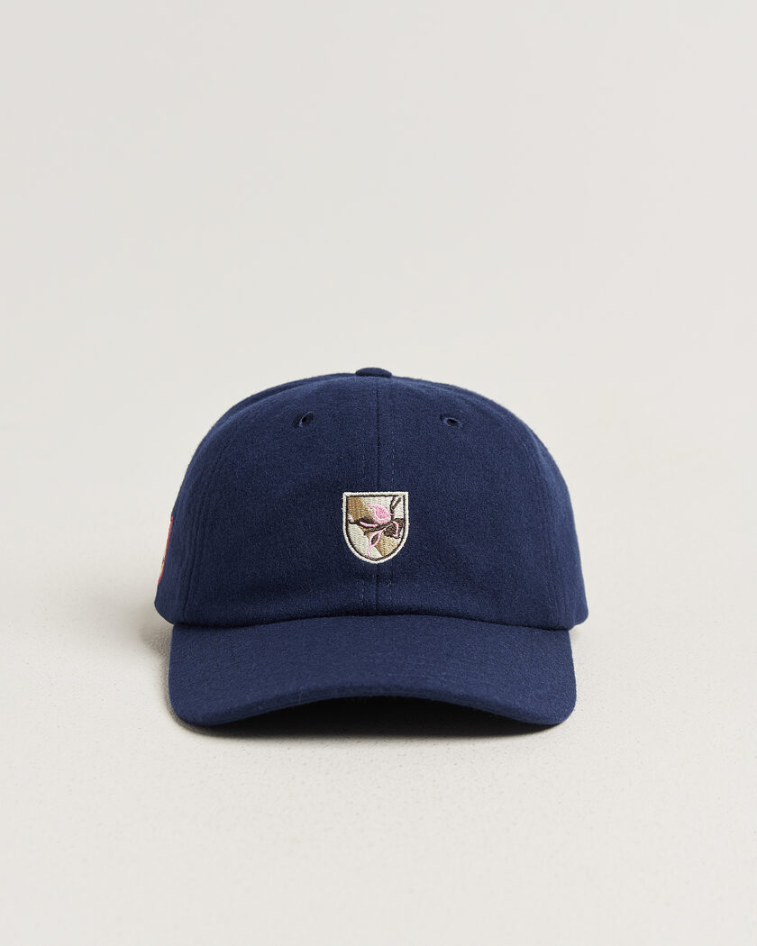 Drake's Crest Merino Wool Baseball Cap Navy – Blau