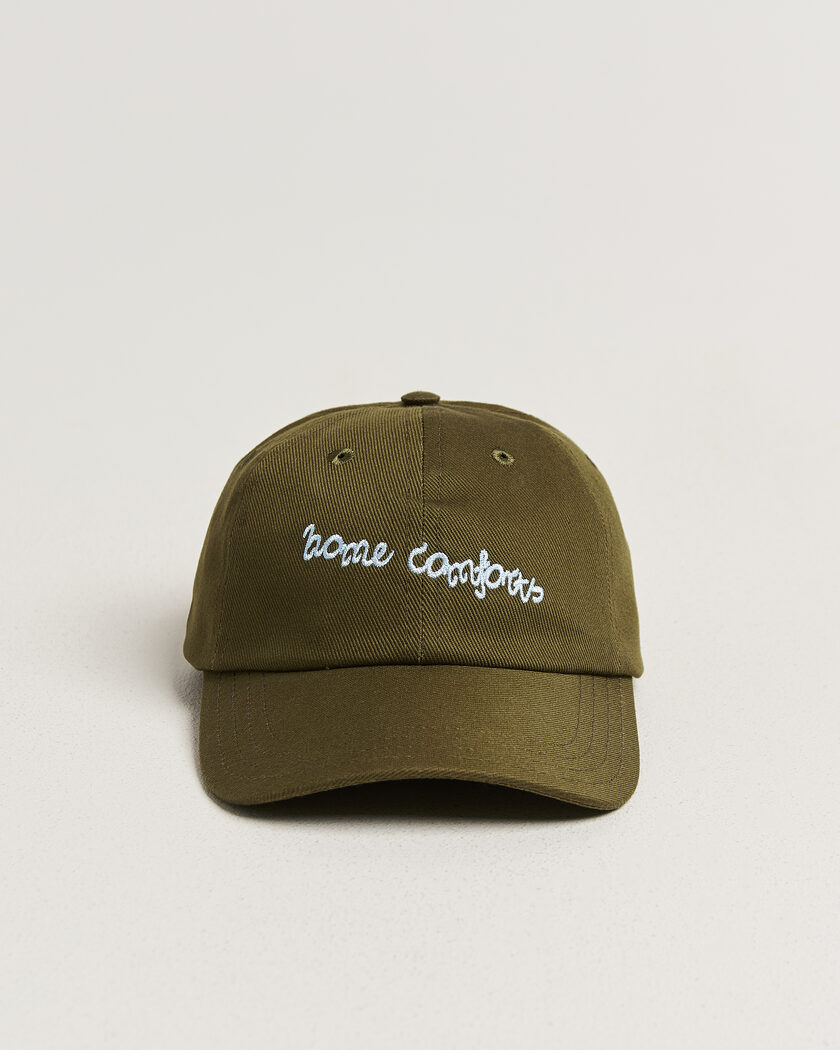 Drake's Home Comforts Twill Baseball Cap Brown – Grün