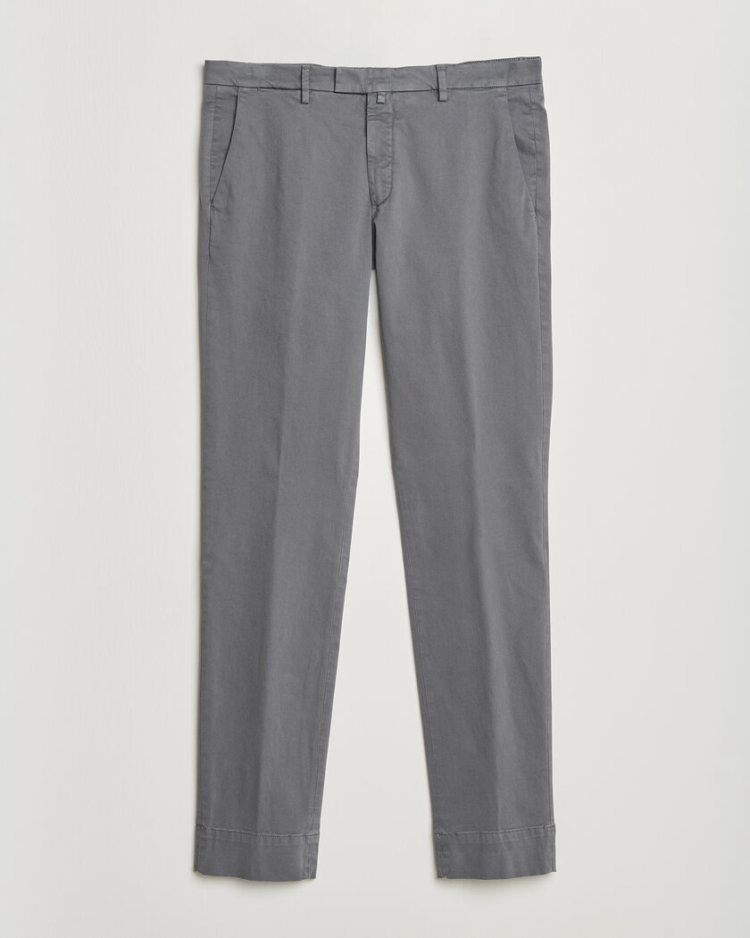 Briglia 1949 Slim Fit Cotton Stretch Trousers Grey – Grau