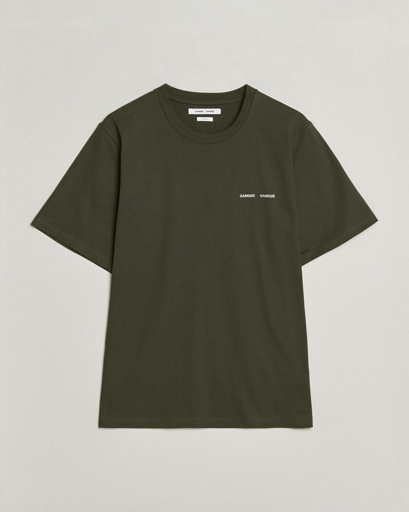 Samsøe Samsøe Thomas Cotton T-Shirt Forest Night – Grün