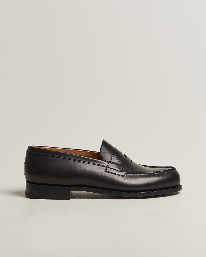 J.M. Weston 180 Penny Loafer Black Calf – Schwarz