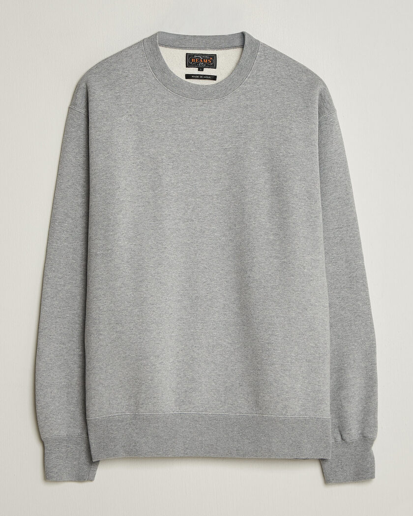 BEAMS PLUS Soft Sweat Crew Neck Grey – Grau