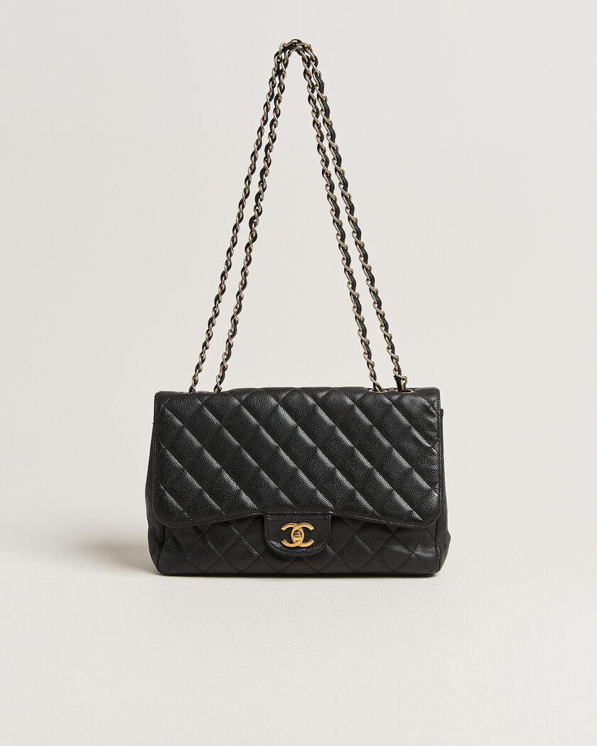 Chanel Pre-Owned Classic Jumbo Single Flap Bag Caviar Black – Schwarz