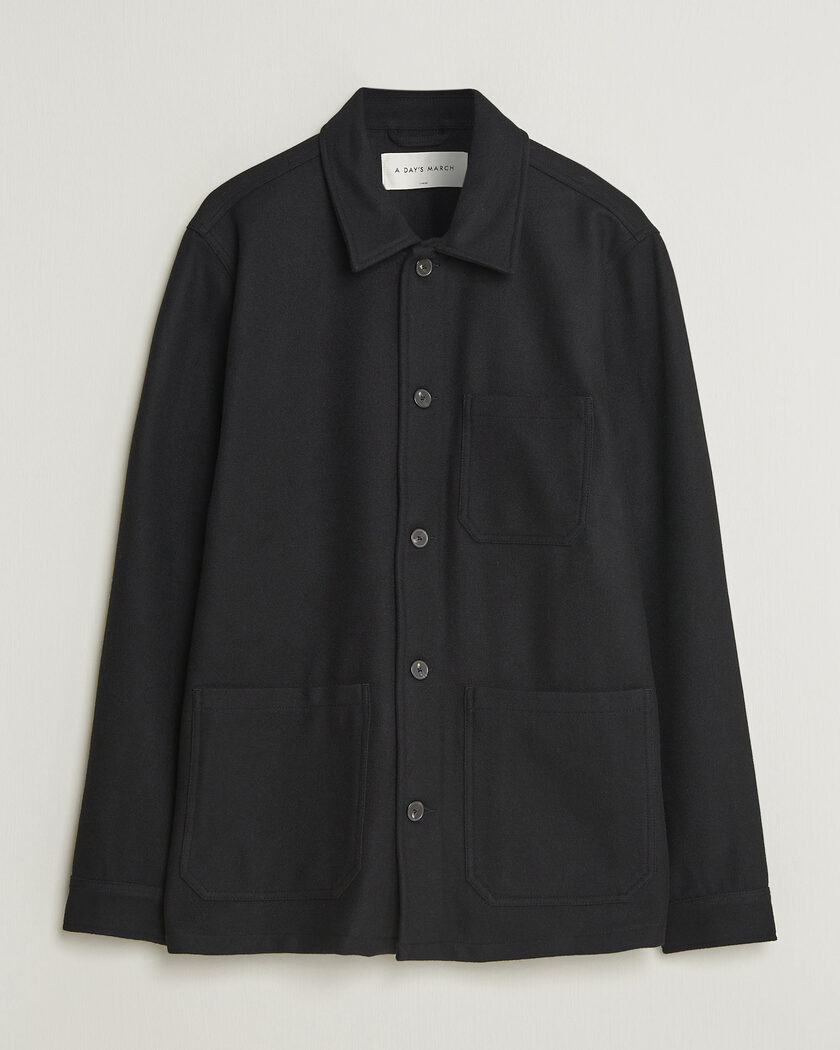 A Day's March Original Wool Overshirt Black – Schwarz