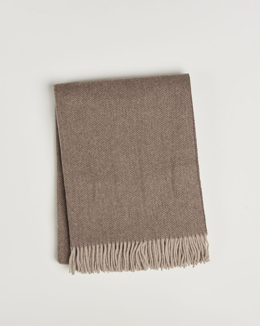 Ralph Lauren Home Jax Wool/Cashmere Throw Blanket Chocolate Brown – Braun