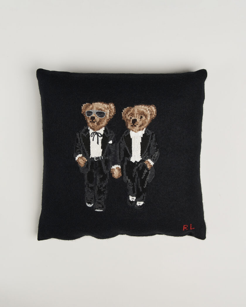 Ralph Lauren Home Ralph & Ricky Bear Wool/Alpaca Pillow Black – Schwarz